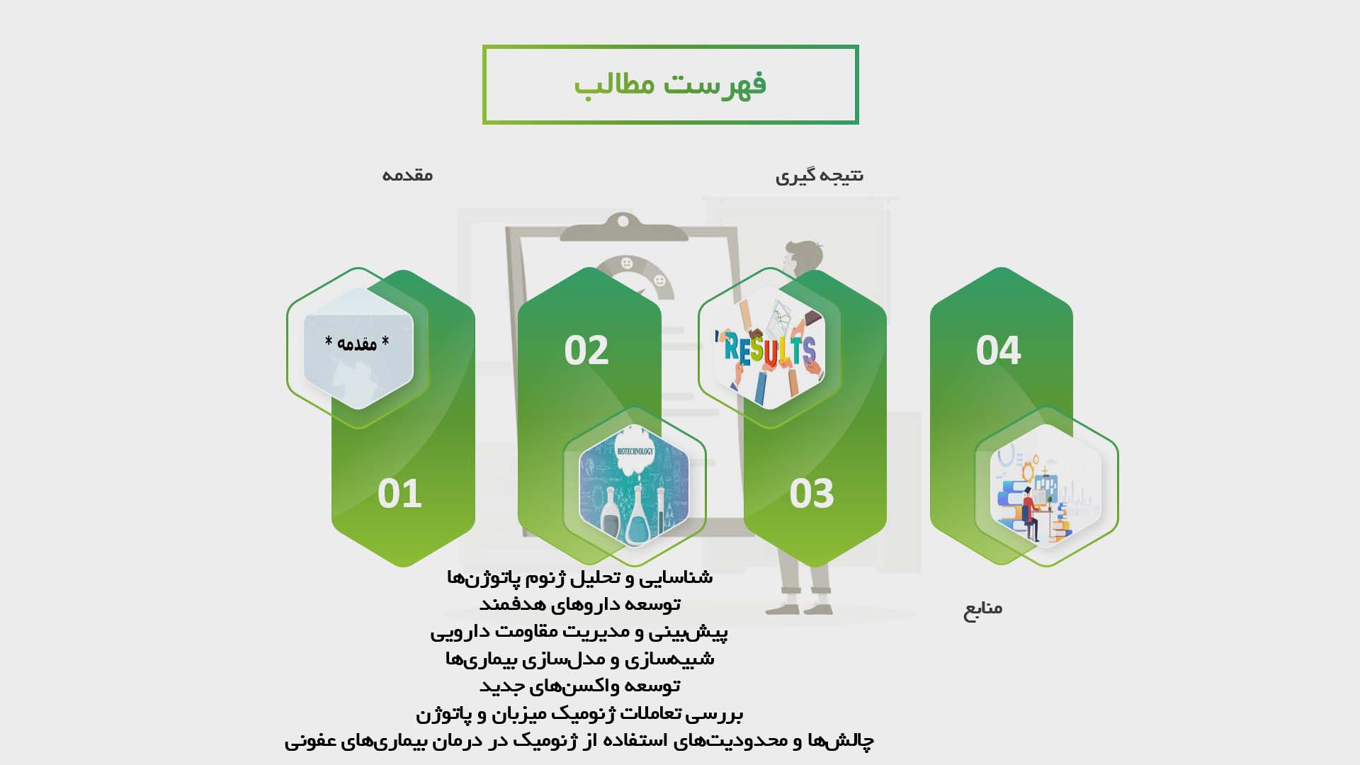 پاورپوینت تأثیرات ژنومیک بر درمان بیماری‌های عفونی